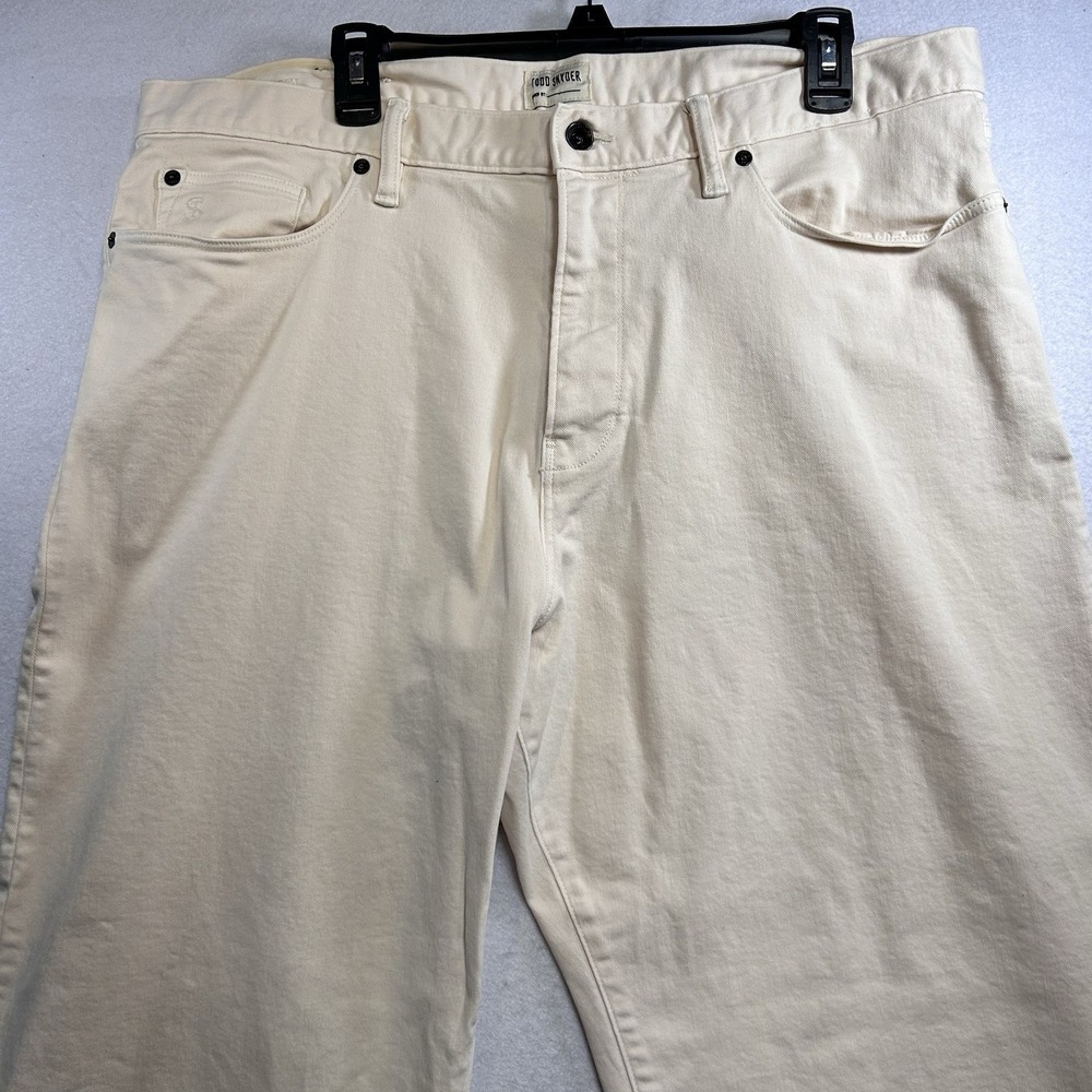 Todd Snyder Cream Denim Stretch Men's 5 Pocket Chino Jeans 38x32
